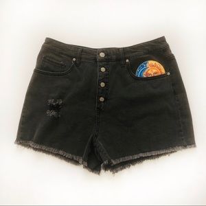 Super cute black reworked shorts